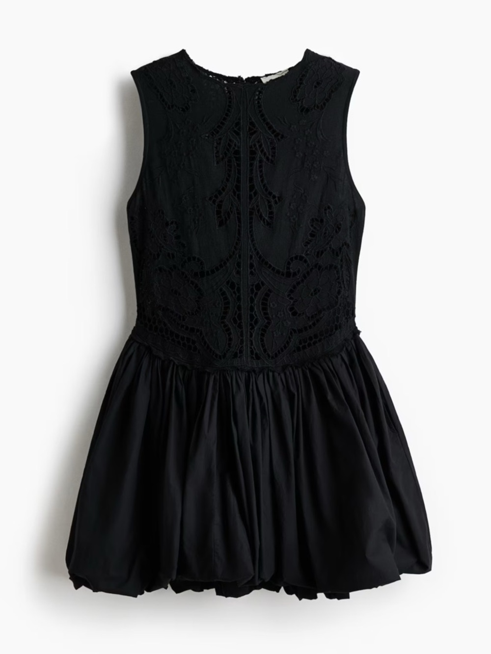 H&M bubble hem dress in black XS